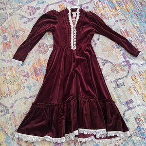 Jessica McClintock Gunne Sax Vintage Velvet Dress